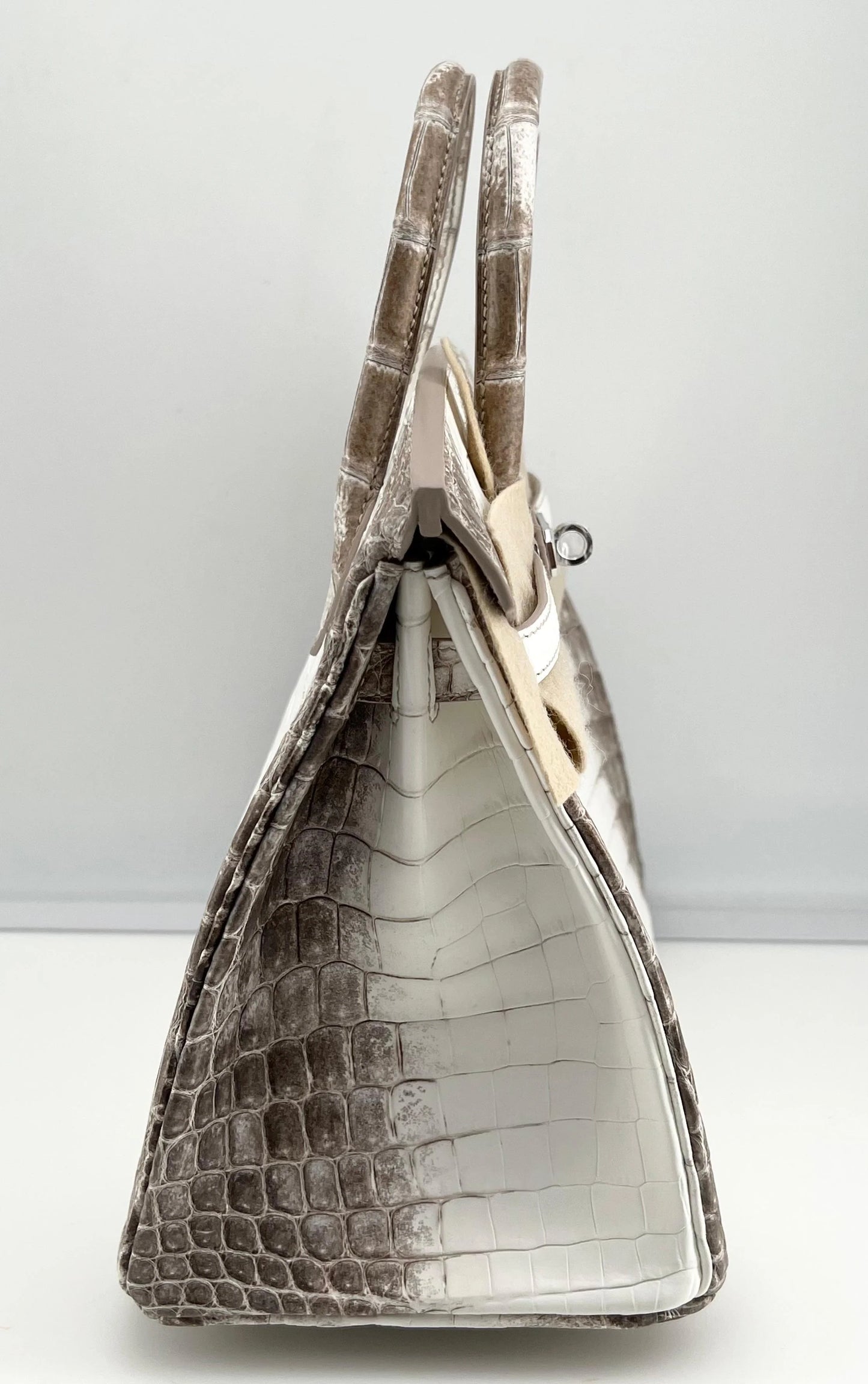 Hermès Himalaya Birkin 25 Niloticus Crocodile Diamond Encrusted Palladium Hardware
