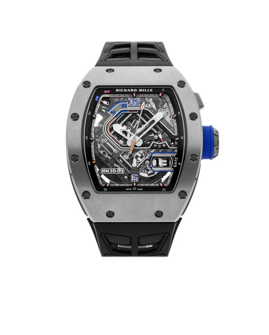 Richard Mille RM30-01 Date Auto 49mm Skeleton Watch Titanium RM30-01 TI